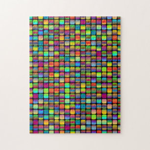Rounded and Colourful Squares Jigsaw Puzzle