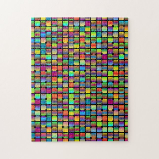 Rounded and Colourful Squares Jigsaw Puzzle (Vertical)