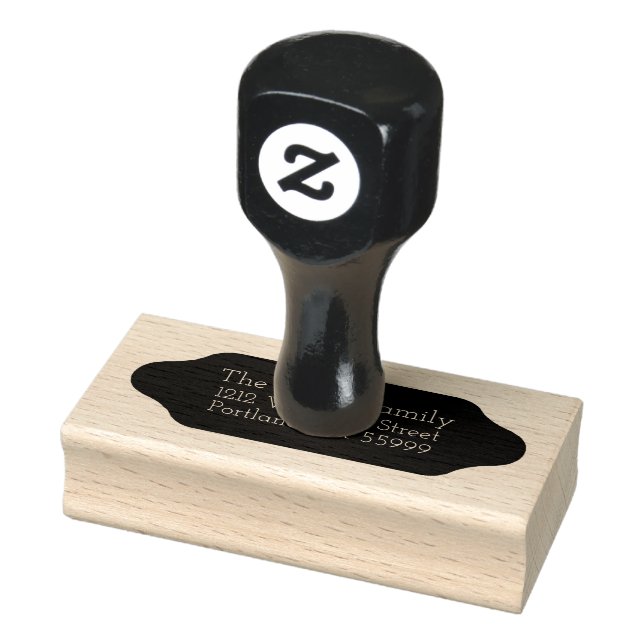 Rounded black shape custom stamp (Stamp)