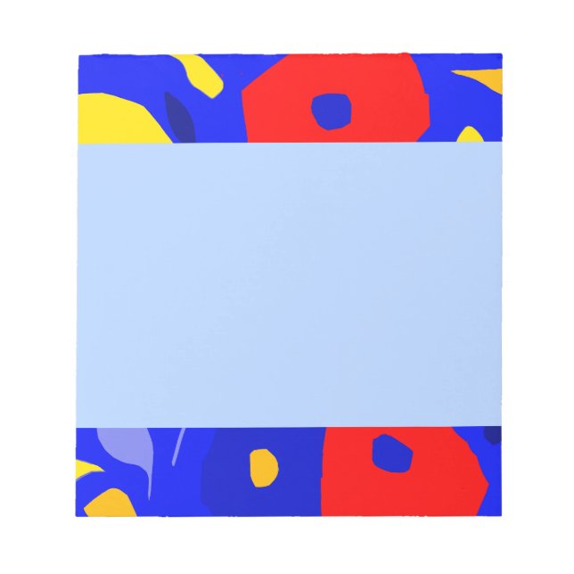 Rounded botanic shapes notepad (Front)