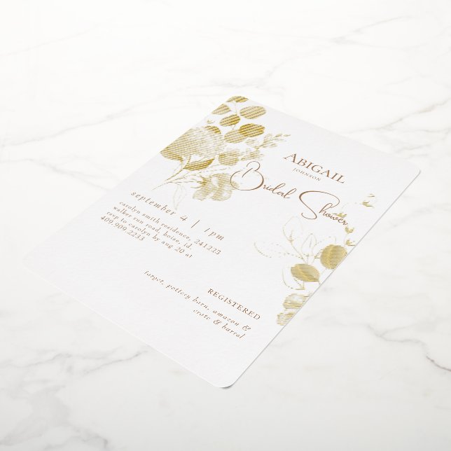  Rounded Botanical Bridal Shower Gold Foil (Rotated)