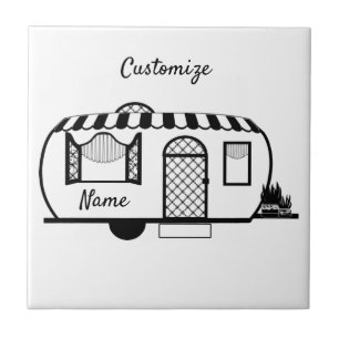 Rounded Caravan Trailer Thunder_Cove Ceramic Tile