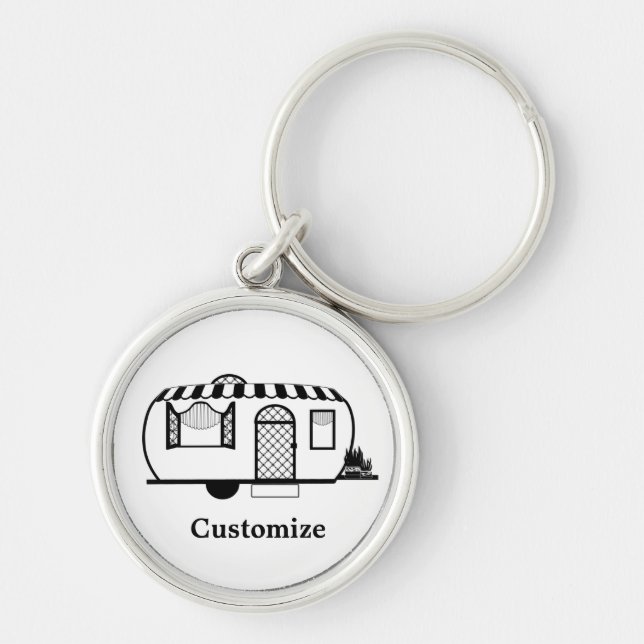 Rounded Caravan Trailer Thunder_Cove  Key Ring (Front)
