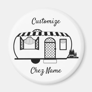 Rounded Caravan Trailer Thunder_Cove Magnet