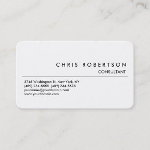 Rounded Corner Black White Business Card
