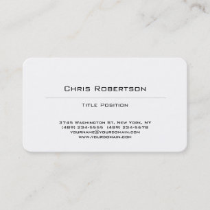 Rounded Corner Black White Charming Business Card