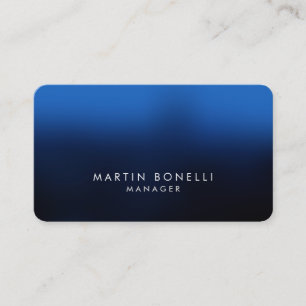 Rounded Corner Dark Blue Black Business Card