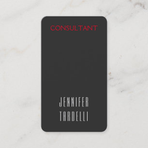 Rounded Corner Grey Consultant Manager Chief Business Card