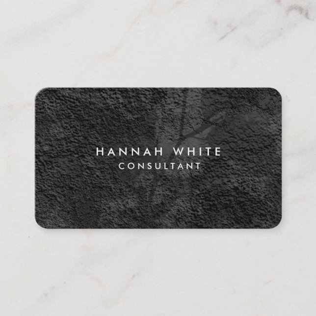 Rounded Corner Grey Pattern Elegant Professional Business Card (Front)