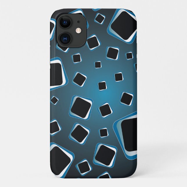 Rounded Edge Squares Case-Mate iPhone Case (Back)