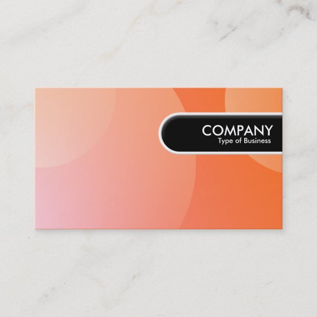 Rounded Edge Tag - Bubble Cloud Orange (Front)