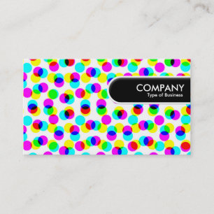 Rounded Edge Tag - Colour Halftone Pattern