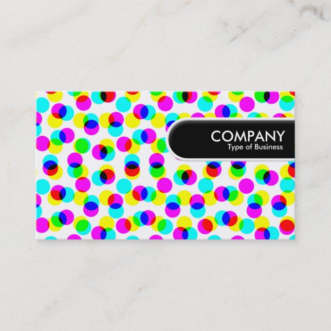 Rounded Edge Tag - Colour Halftone Pattern (Front)