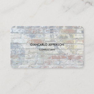 Rounded Elegant Stone Wall Minimalist Professional Business Card