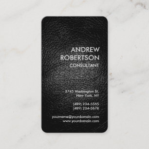 Rounded Leather Effect Manager Business Card