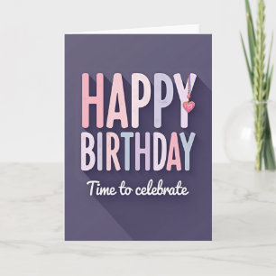 Rounded Letter Birthday Card