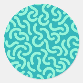 Rounded Lines Seamless Patterns Classic Round Sticker