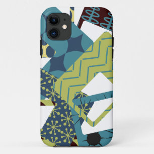 Rounded Mid-Century Modern Rectangles  iPhone 11 Case