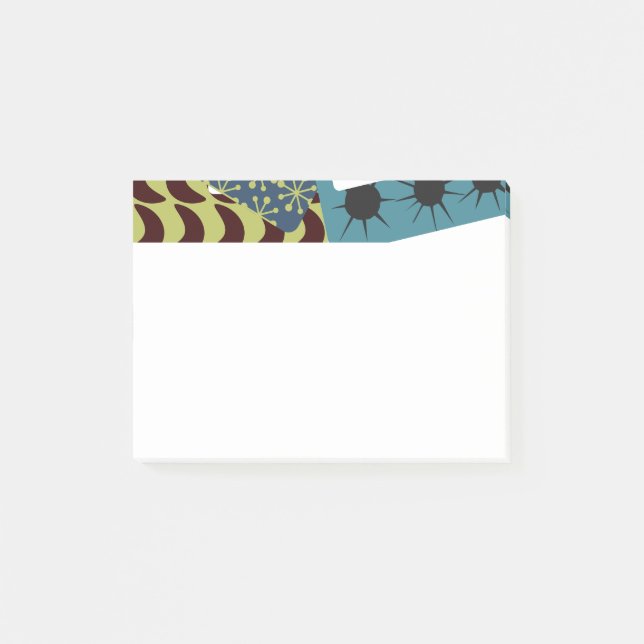 Rounded Mid-Century Modern Rectangles  Post-it Notes (Front)