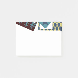 Rounded Mid-Century Modern Rectangles Post-it Notes