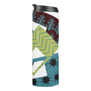Rounded Mid-Century Modern Rectangles  Thermal Tumbler