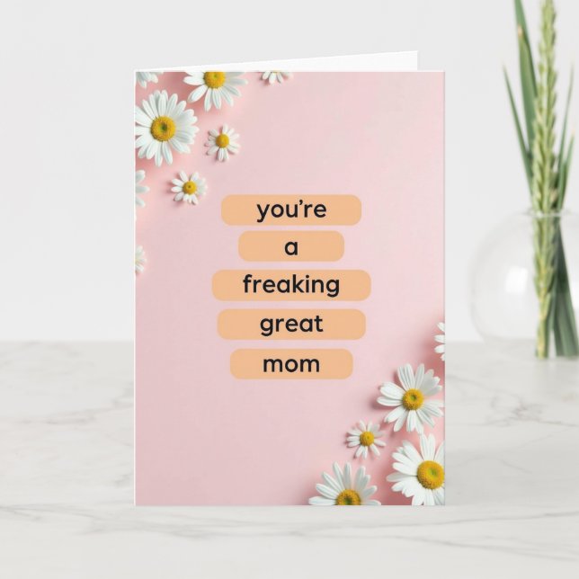 Rounded Orange Mum Card (Front)