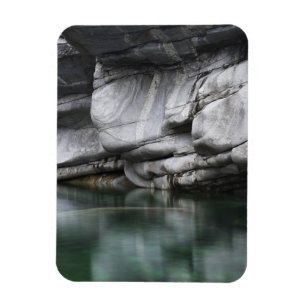 Rounded Rock Cliff by Verzasca River Magnet