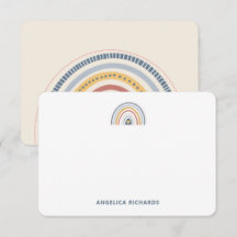 Rounded Soft Neutral Boho Rainbow Heart