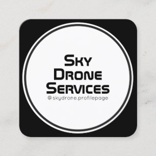 Rounded tech inspiration cover square business card