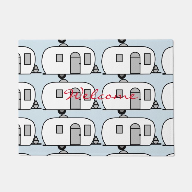 Rounded travel trailer Thunder_Cove Doormat (Front)