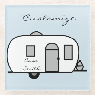 Rounded travel trailer Thunder_Cove Glass Coaster