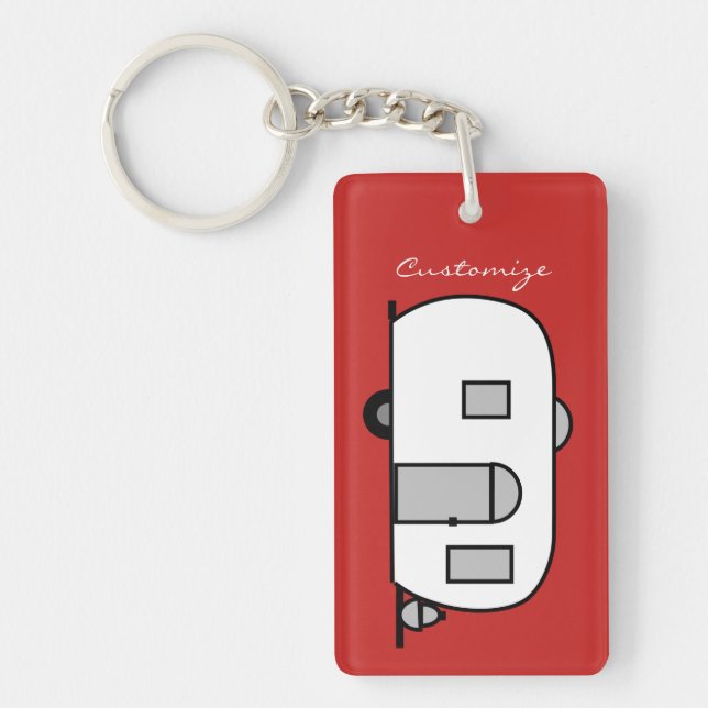 Rounded travel trailer Thunder_Cove Key Ring (Front)
