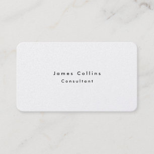 Rounded Trendy Simple Plain Minimalist Modern Business Card