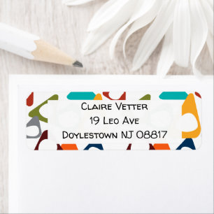 Rounded Triangles  Return Address Label