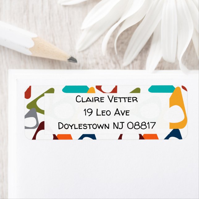 Rounded Triangles  Return Address Label (Insitu)