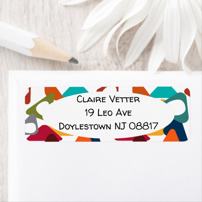 Rounded Triangles  Return Address Label (Insitu)