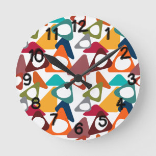 Rounded Triangles Round Clock