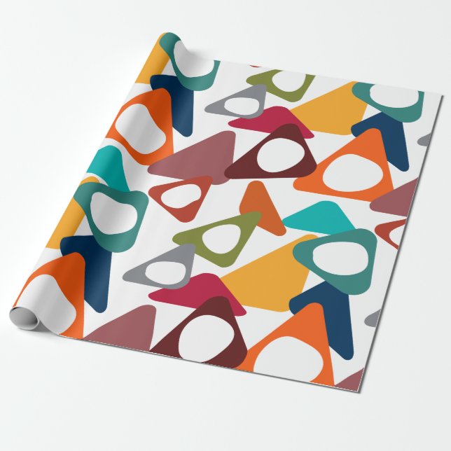 Rounded Triangles  Wrapping Paper (Unrolled)