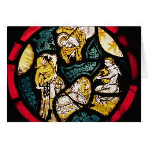 Roundel depicting the Annunciation to Shepherds