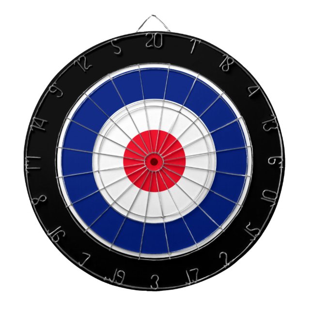 Roundel Graphic on Black Dartboard (Front)