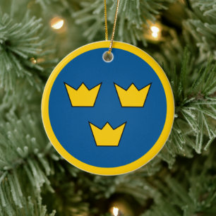 Roundel of Sweden Ceramic Ornament