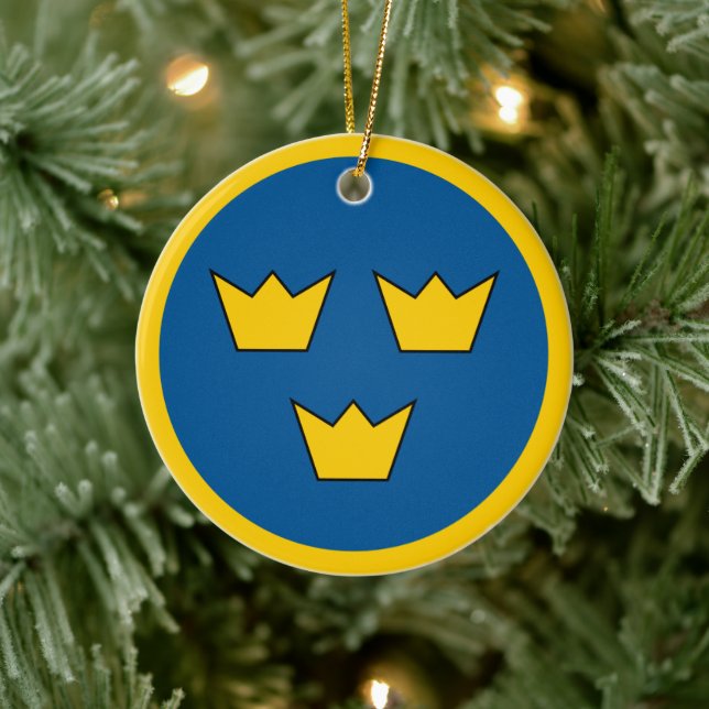 Roundel of Sweden Ceramic Ornament (Tree)