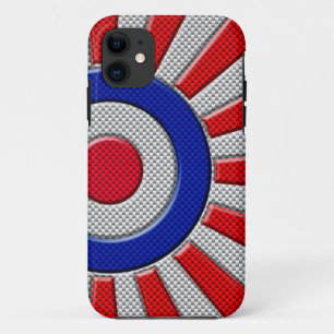 Roundel Sunburst Carbon Fibre Style iPhone 11 Case