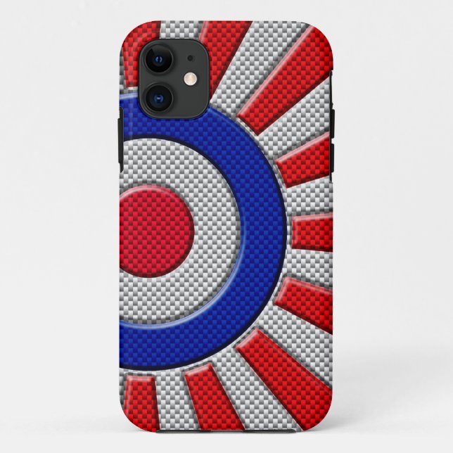 Roundel Sunburst Carbon Fibre Style Case-Mate iPhone Case (Back)