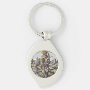 Roundel with Saint John The Baptist Key Ring