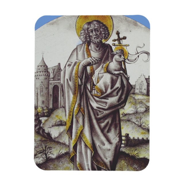 Roundel with Saint John The Baptist Magnet (Vertical)
