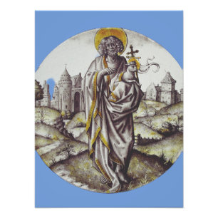 Roundel with Saint John The Baptist Photo Print