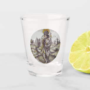 Roundel with Saint John The Baptist Shot Glass