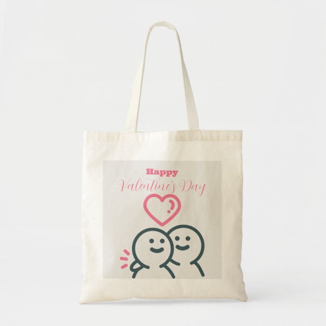 Roundhead Valentine's Day Tote Bag (Front)