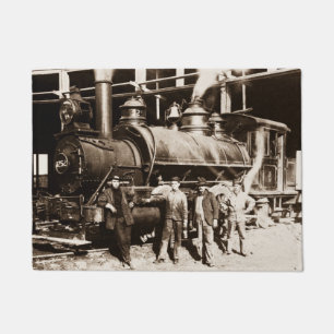 Roundhouse at Battle Creek Michigan Grand Trunk Doormat